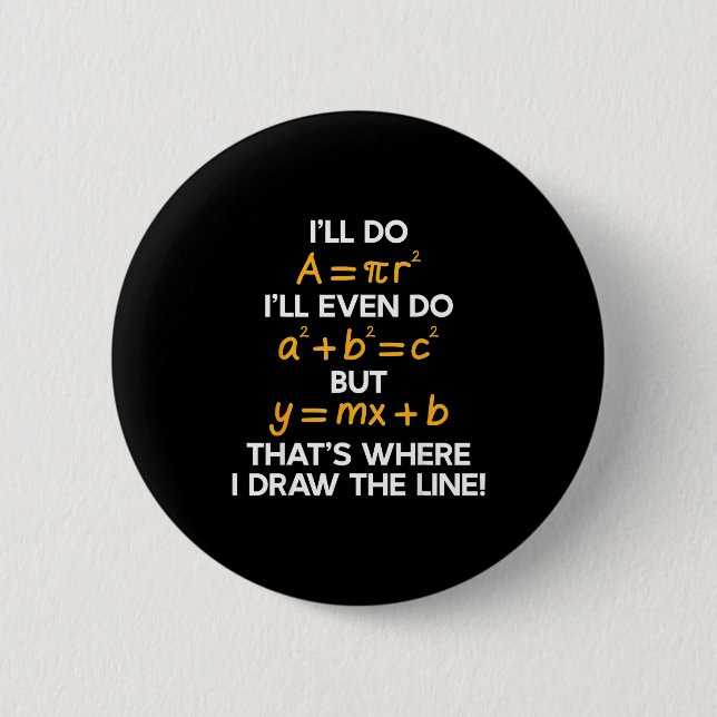 Lustig werde ich Mathe-Formel Mathe-Wortspiele Button (Vorderseite)