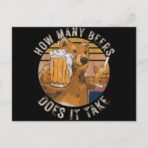 Lustig wie viele Biere braucht man dafür Postkarte