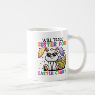 Lustig Wird Schwester Für Oster Süßigkeiten Bunny Kaffeetasse