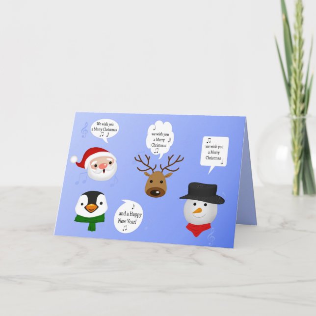 Lustig wünschen wir Ihnen frohen Weihnachten (Vorderseite)