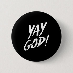 Lustig Yay Gott Grafik Jesus Christliche Religion  Button