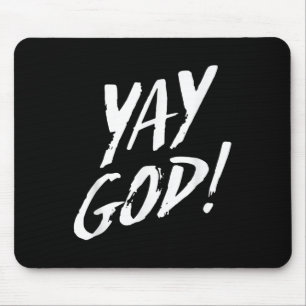 Lustig Yay Gott Grafik Jesus Christliche Religion  Mousepad
