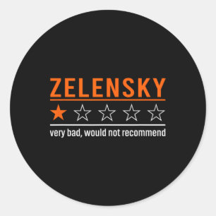 Lustig Zelensky Konservativer Republikaner Ukraine Runder Aufkleber