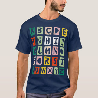 lustig zurück zum schulischen Alphabet vor dem Kin T-Shirt