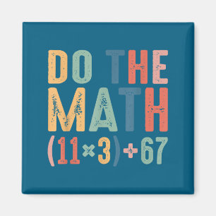 Lustige 100-Tage-Schul-Math-Gleichung Rechne die M Magnet