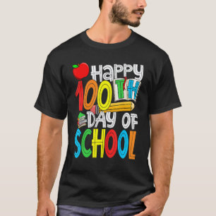 Lustige 100 Tage Schule Frohen 100. Schultag T-Shirt
