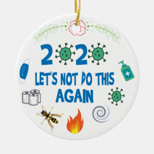 lustige 2020 Pandemie Weihnachten, Jahr in Review Keramik Ornament