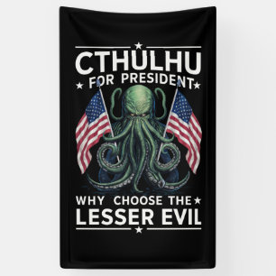 Lustige 2024 Wahlen Cthulhu Für Präsident  Banner