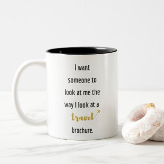 lustige 325 ml-Tasse des Reisezitats Zweifarbige Tasse