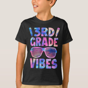 Lustige 3. Klasse Vibes Tie Dye Zurück zur Schule T-Shirt