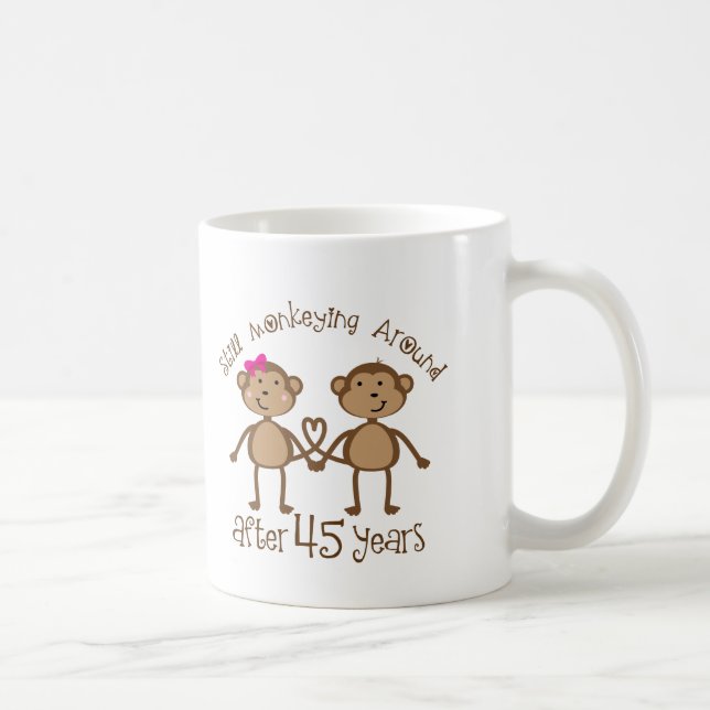 Lustige 45. Hochzeitstag-Geschenke Kaffeetasse (Rechts)