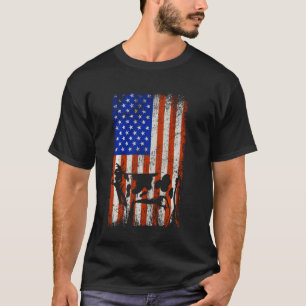 Lustige 4. Juli Amerikanische Flagge Bekleidung US T-Shirt