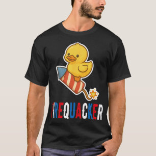 Lustige 4. Juli-Gummiente Feuerknaller Patriot T-Shirt