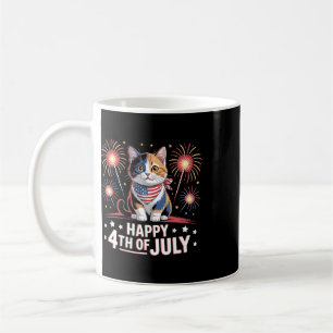 Lustige 4. Juli-Shirts Katze Glücklicher Vierter J Kaffeetasse