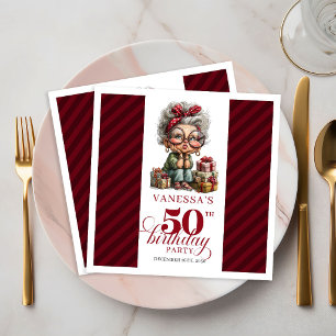 Lustige 50. Geburtstags-Partyservietten für ältere Serviette