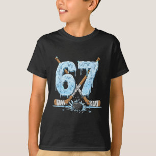 Lustige 67 Eishockey-Tropf Nummer 67 Eishockey T-Shirt