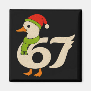 Lustige 67 Gans Weihnachten 6 7 Meme Ente Santa Hu Magnet