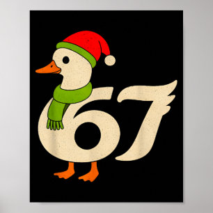 Lustige 67 Gans Weihnachten 6 7 Meme Ente Santa Hu Poster