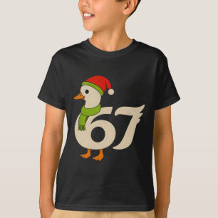 Lustige 67 Gans Weihnachten 6 7 Meme Ente Santa Hu T-Shirt