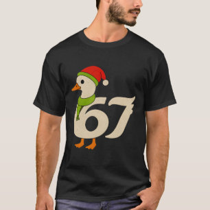 Lustige 67 Gans Weihnachten 6 7 Meme Ente Santa Hu T-Shirt