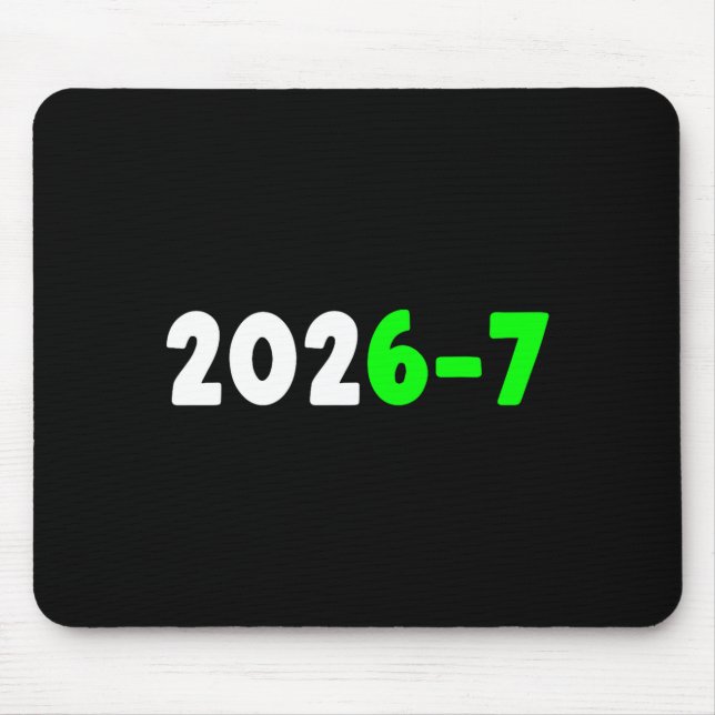 Lustige 67 Neujahr 2026 Grafik  Mousepad (Vorne)