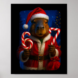 Lustige 67 Santa Capyra Six Seven Ironische Weihna Poster