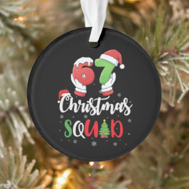 Lustige 67 Sechs Sieben Brianrot Weihnachtsmannsch Ornament