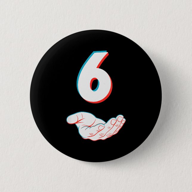 Lustige 67 Sechs Sieben Meme-Paar passende Hallowe Button (Vorderseite)