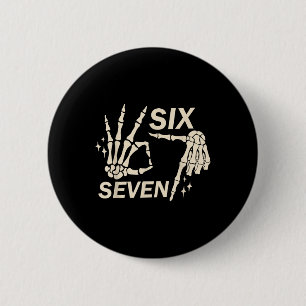 Lustige 67 Six Seven Meme Paar passende Halloween Button