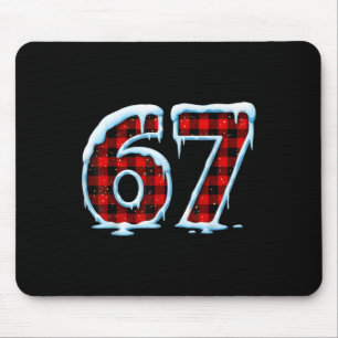 Lustige 67 Six Seven Meme Weihnachts-Pyjamas Mousepad