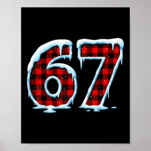 Lustige 67 Six Seven Meme Weihnachts-Pyjamas Poster