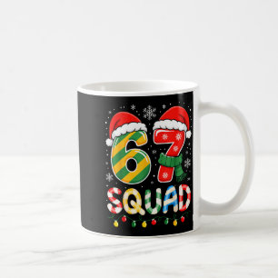 Lustige 67 Squad Candy Cane Santa Hut Weihnachten Kaffeetasse