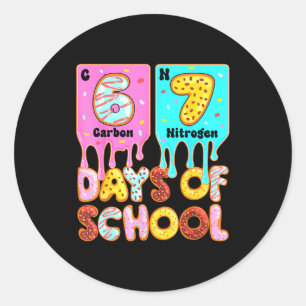 Lustige 67 Tage Schule Meme Periodensystem Drip G Runder Aufkleber