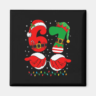 Lustige 67 Weihnachten 6 7 Meme Six Seven Für Jung Magnet