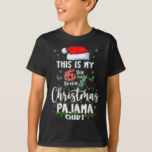 Lustige 67 Weihnachts-Pyjama-Shirts Sechs Sieben M T-Shirt