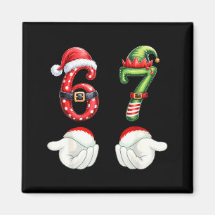 Lustige 67 Weihnachts-Pyjamas Sechs Sieben Meme 6  Magnet