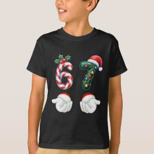 Lustige 67 Weihnachts-Pyjamas Sechs Sieben Meme 6  T-Shirt