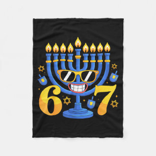 Lustige 6-7 Sechs Sieben Menora Meme Hanukkah Feie Fleecedecke