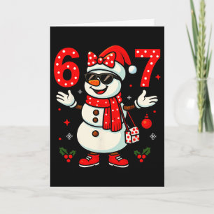 Lustige 6 7 Weihnachten Frauen Schleife Schneemann Karte