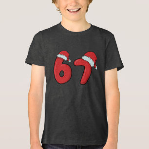 Lustige 6 7 Weihnachtsmannmütze Weihnachten Tri-Blend Shirt