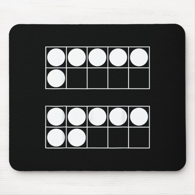 Lustige 6 7 Zahl Mathe Lehrer Schüler Sechs Sieben Mousepad (Vorne)