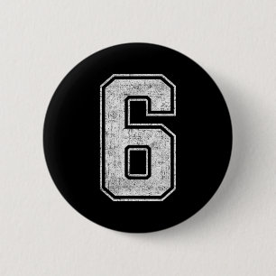 Lustige 6 Nummer Sechs Grafik Gruppe Halloween Geb Button