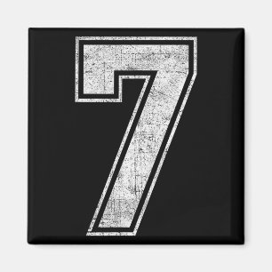 Lustige 7 Nummer Sieben Grafik Gruppe Halloween Ge Magnet