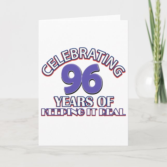 Lustige 96. Geburtstagsentwürfe Karte (Vorderseite)