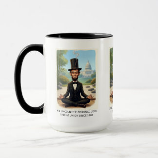 Lustige Abe Lincoln Yoga Karikatur - Das Original  Tasse