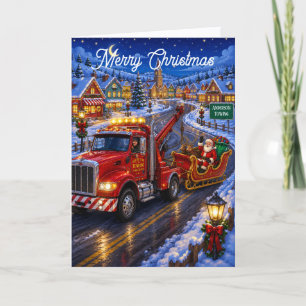 Lustige Abschleppwagen Geschäftskunden Weihnachten