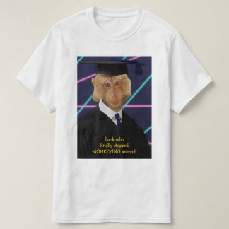 Lustige Abschluss-Affemacaque-Jahrbuch-Gewohnheit T-Shirt