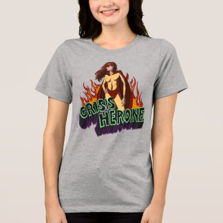 Lustige ADHD-Krise-Heldin-Chaos-Energie-Retro-Comi Tri-Blend Shirt