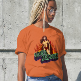 Lustige ADHD-Krisen-Heldin-Chaos-Energie-Retro-Com T-Shirt