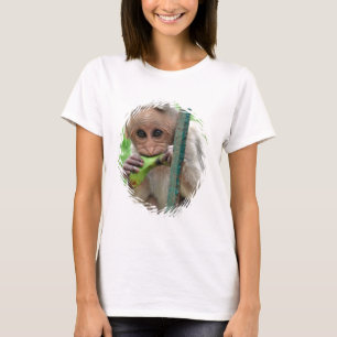 Lustige Affe-Bild-Damen-angepasster T - Shirt